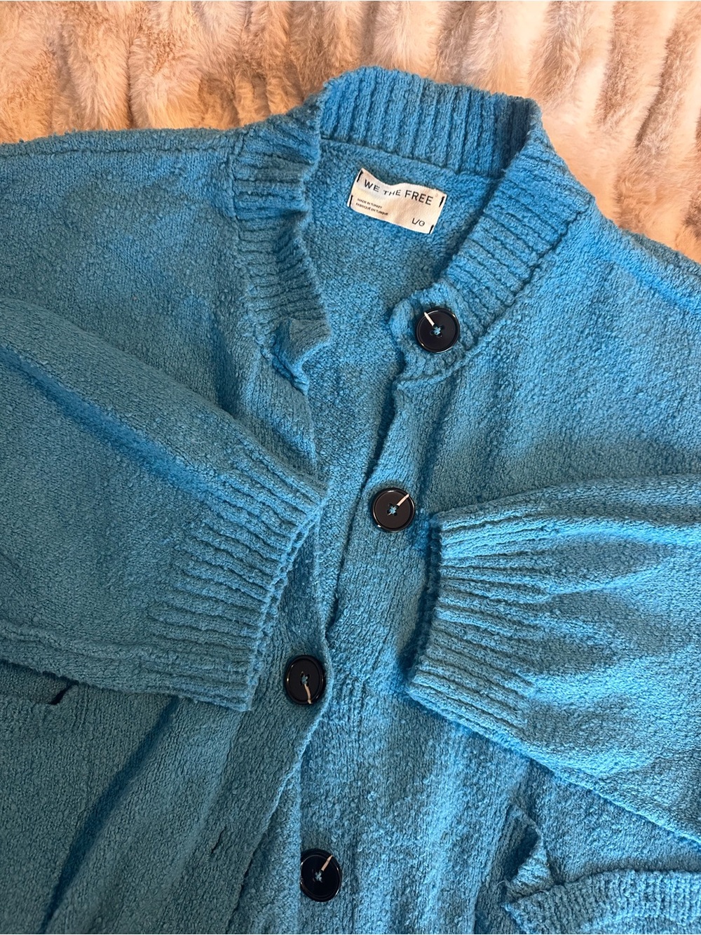 Free People - We The Free Turquoise Button-Up Cardigan